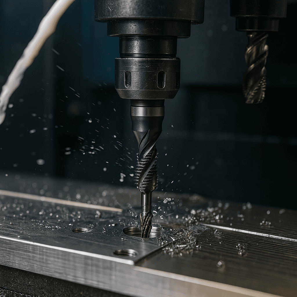 Drilling and tapping setup