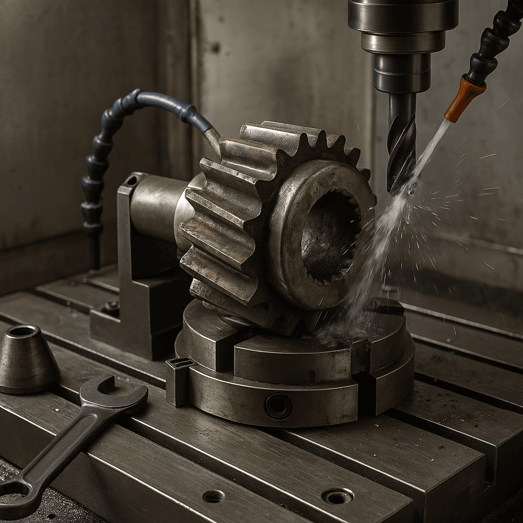 Machining repair setup