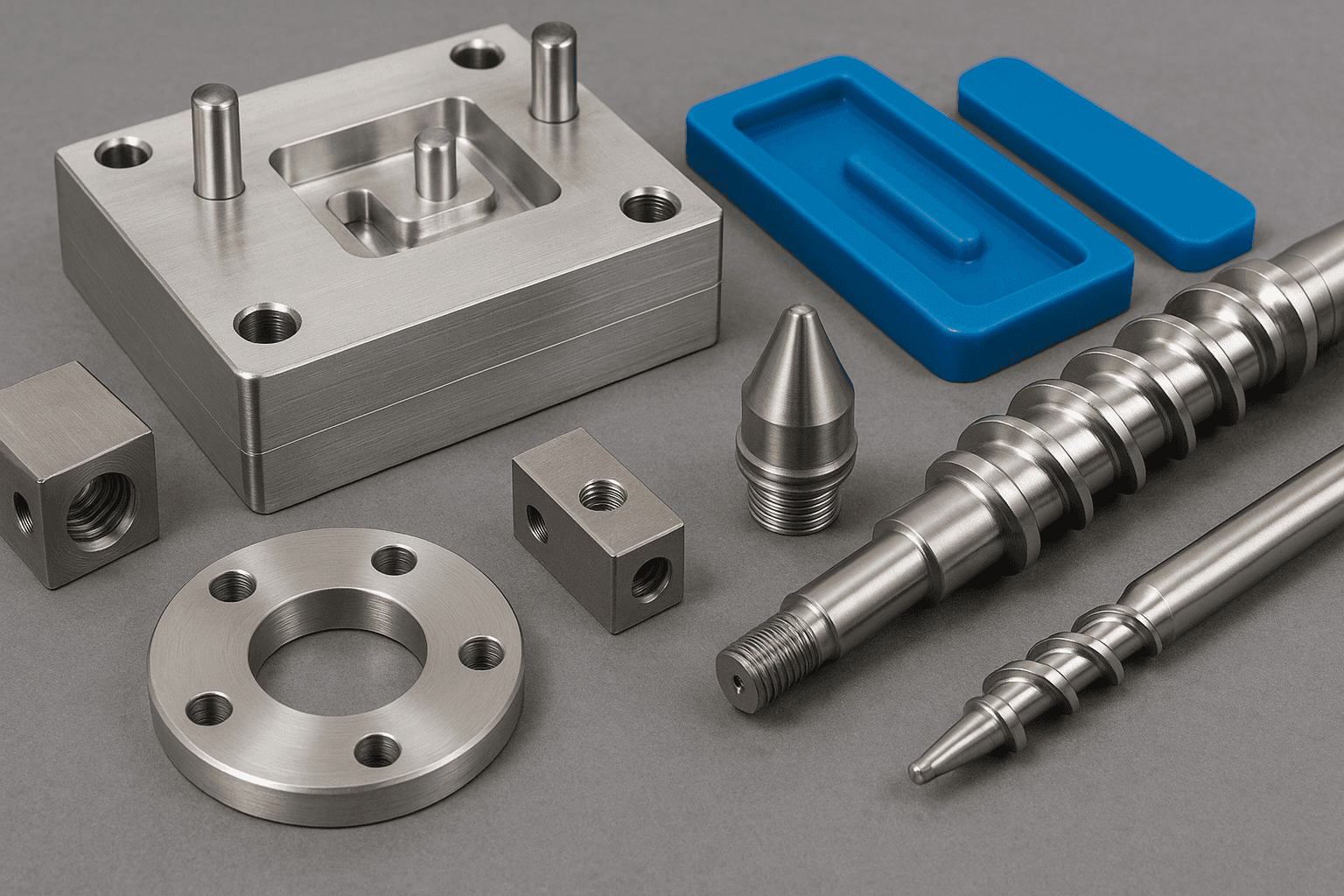 CNC machining and molded polymer components
